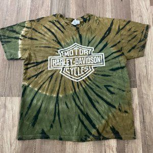 Vintage Harley Davidson Key Largo FL Tie Dye Tee